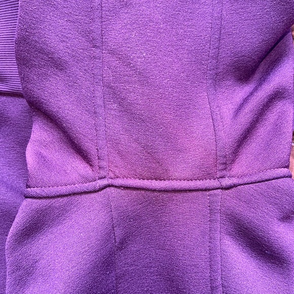 Lululemon Kick The Cold Zip Up High Collar Jacket Deepest Magenta Size 12 - Picture 16 of 17
